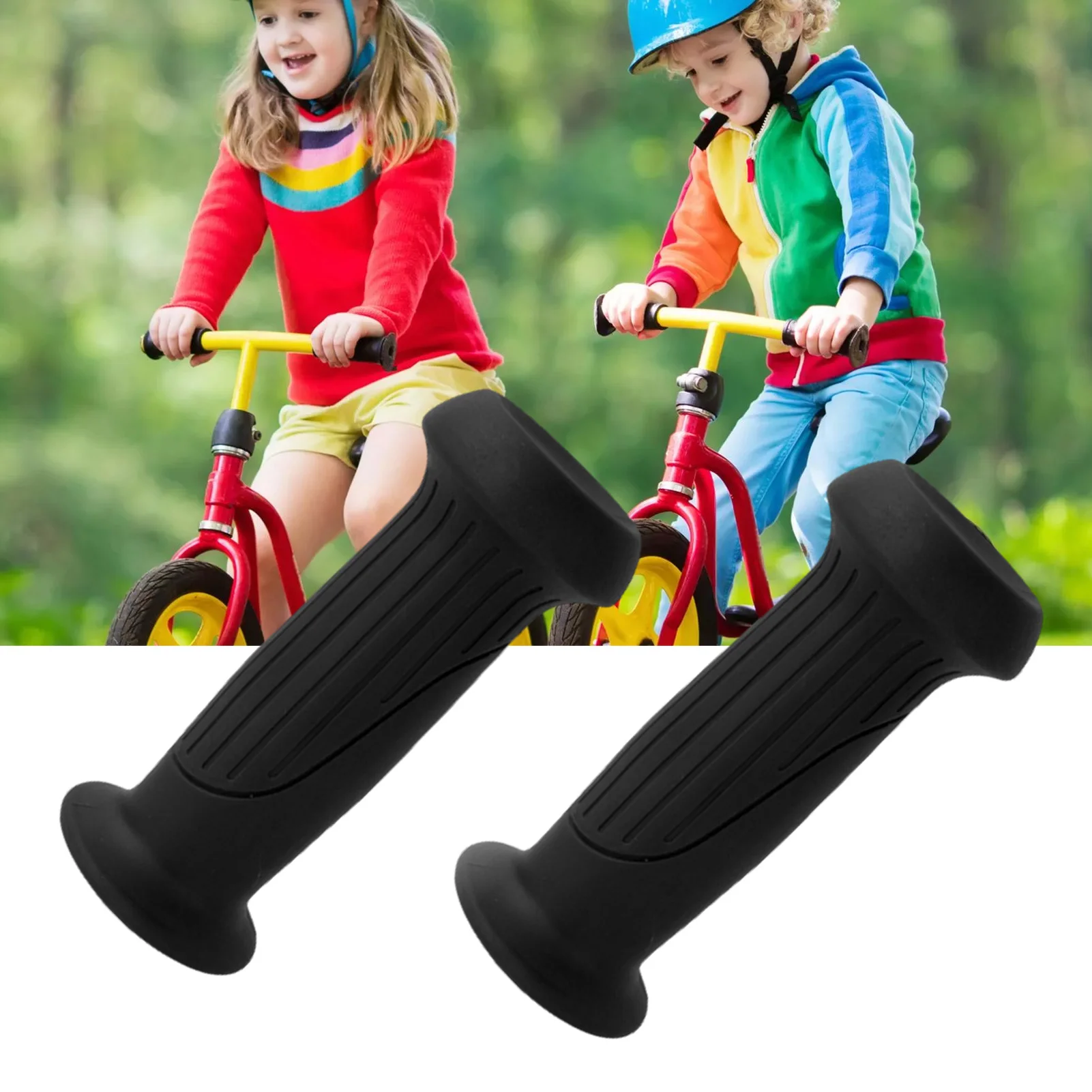 1Pair Rubber Grip Handle Bike Handlebar Grips Cover Anti-skid Bicycle Tricycle Skateboard Scooter For Child Kids