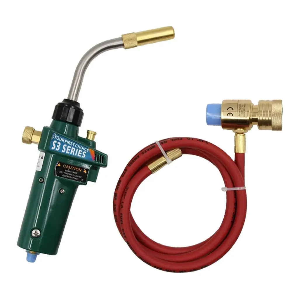 Gas Self Ignition Turbo Torch Adjustable Flame Copper Head Propane Welding Torch for HVAC Plumbing