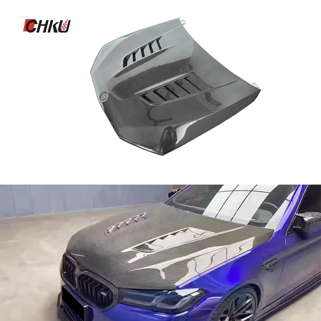 

Suitable for BMW 5 Series G30 F38 M5 F90 2018-2022 front air intake carbon fiber engine cover hood forged texture