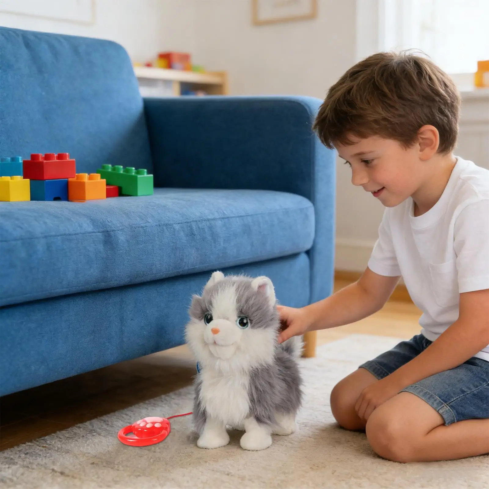 Juguete de Peluche Eléctrico para Perro, Cola que se Mueve, Canta, Animal de Compañía Interactivo, Juguete de Peluche Electrónico para Niños y Niñas