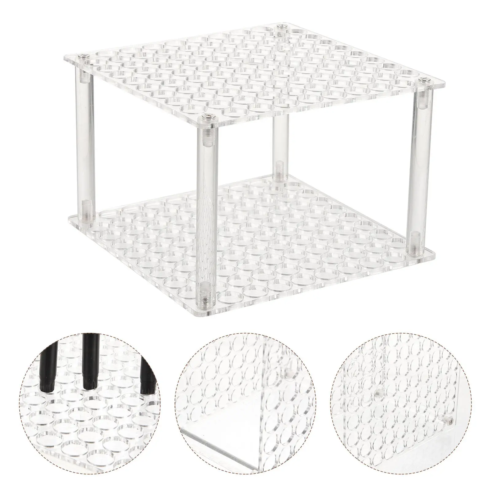 

Прочная акриловая подставка-органайзер для ручек и карандашей, маркеров, кистей для рисования, кистей для макияжа, кистей для нейл-арта