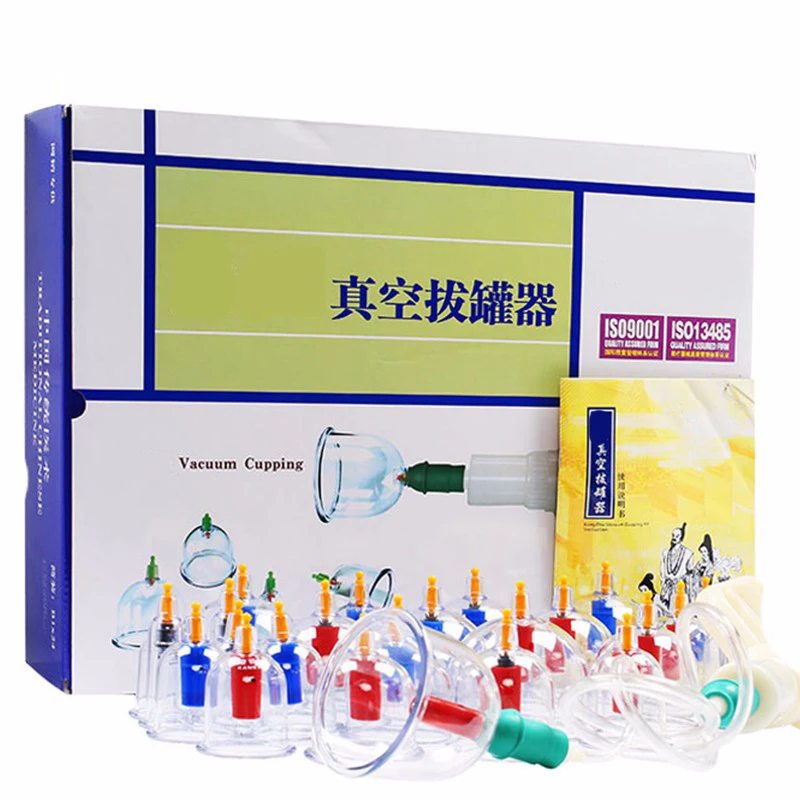 

Chinese Kangzhu Vacuum Cupping Kit 24Pcs Cupping Cans Chinese Acupuncture Massage Suction Cup Health Massage