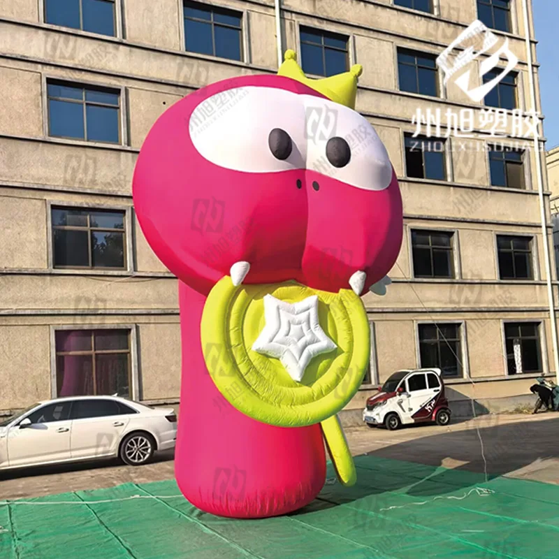 2025 New Year inflatable snake air model pink snake bite gold shopping mall outdoor park advertising decorative props