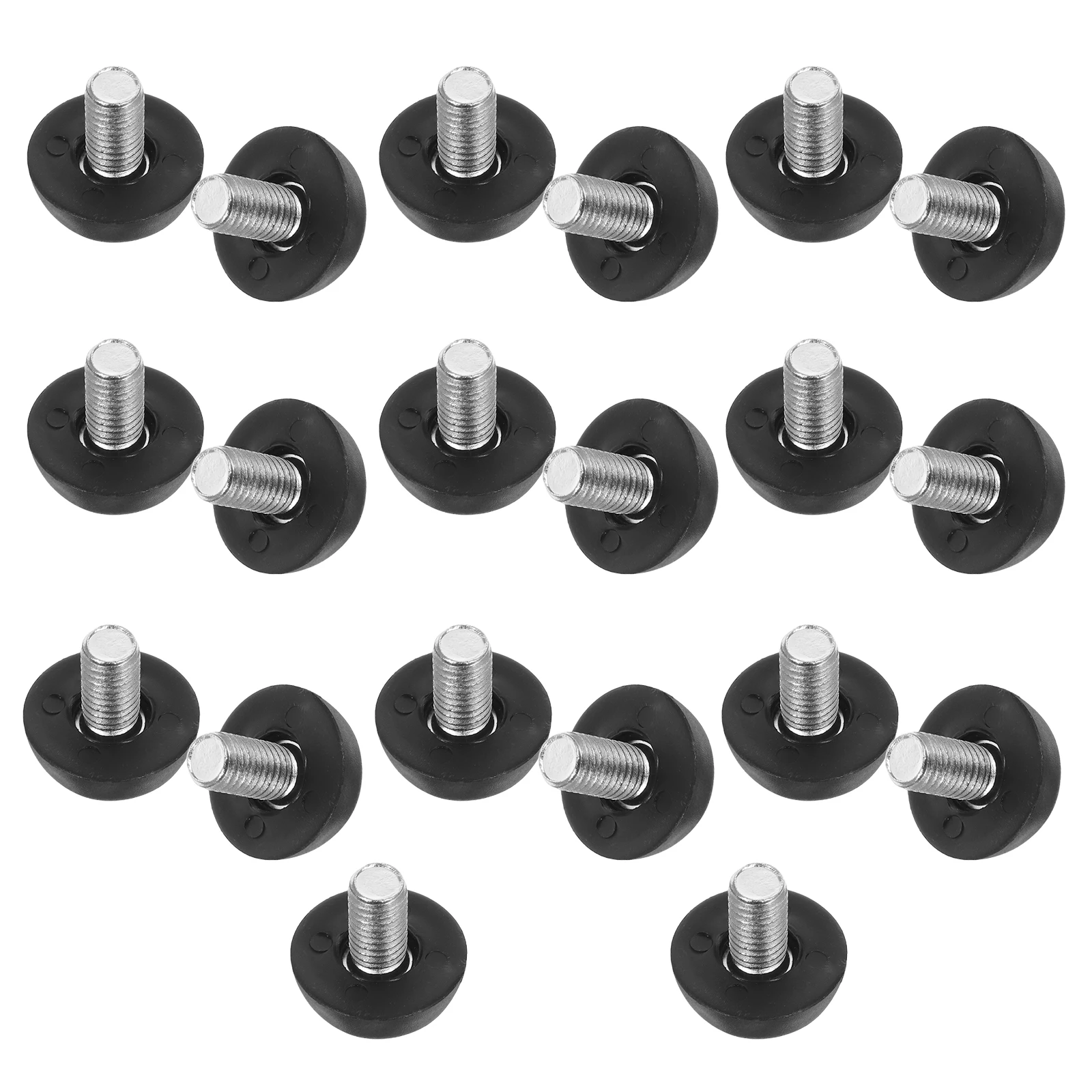 

20pcs Adjustable Furniture Feet Levelers M8 Threaded Heavy Duty For Sofas Beds Desks Chairs Cabinets Workbench Sturdy Support
