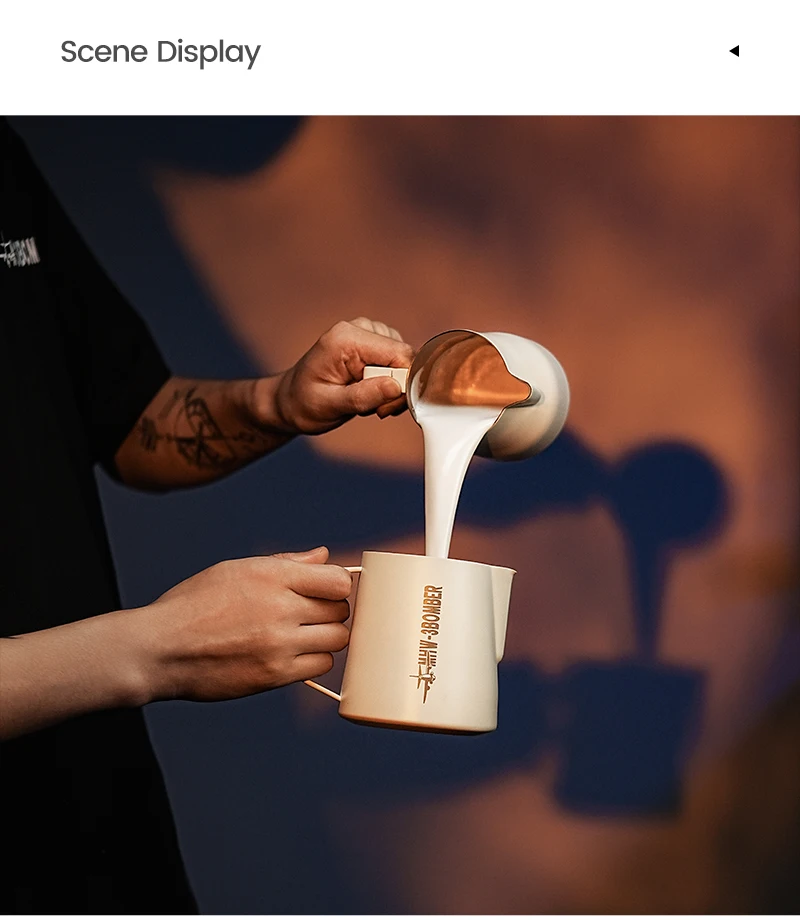 MHW 3BOMBER 400/700 ml Milchaufschäumkrug Dampfgarer Tasse Große Kapazität Milchschaumkrug Milchdampfende Latte Werkzeuge Kaffeezubehör – Detail 26