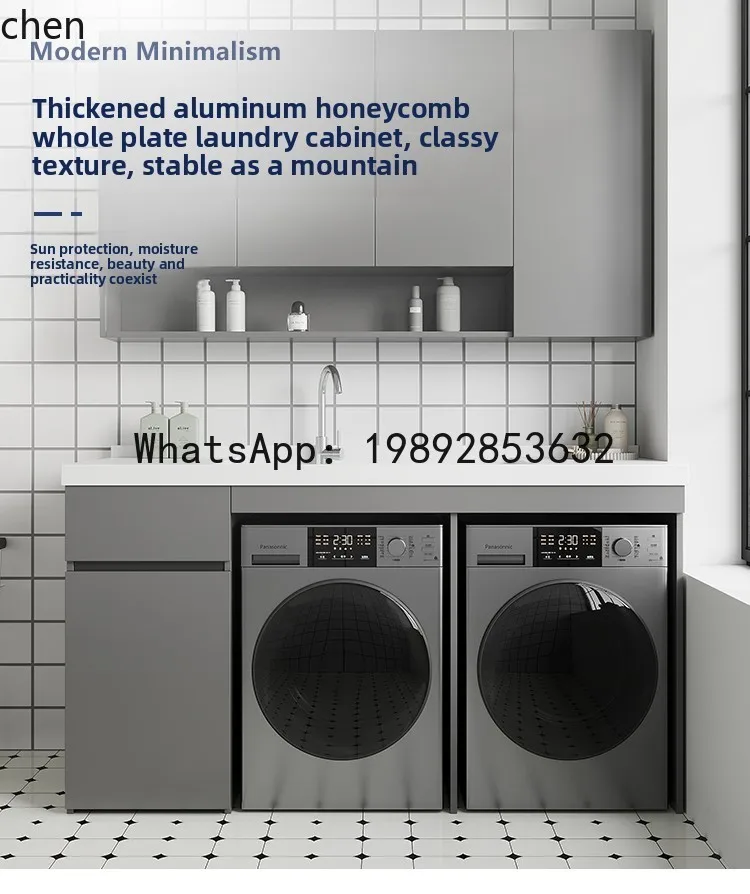 FF  Dual-position Washing Machine Dryer Combination Balcony Roller  Machine Upper Basin Face with Washboard