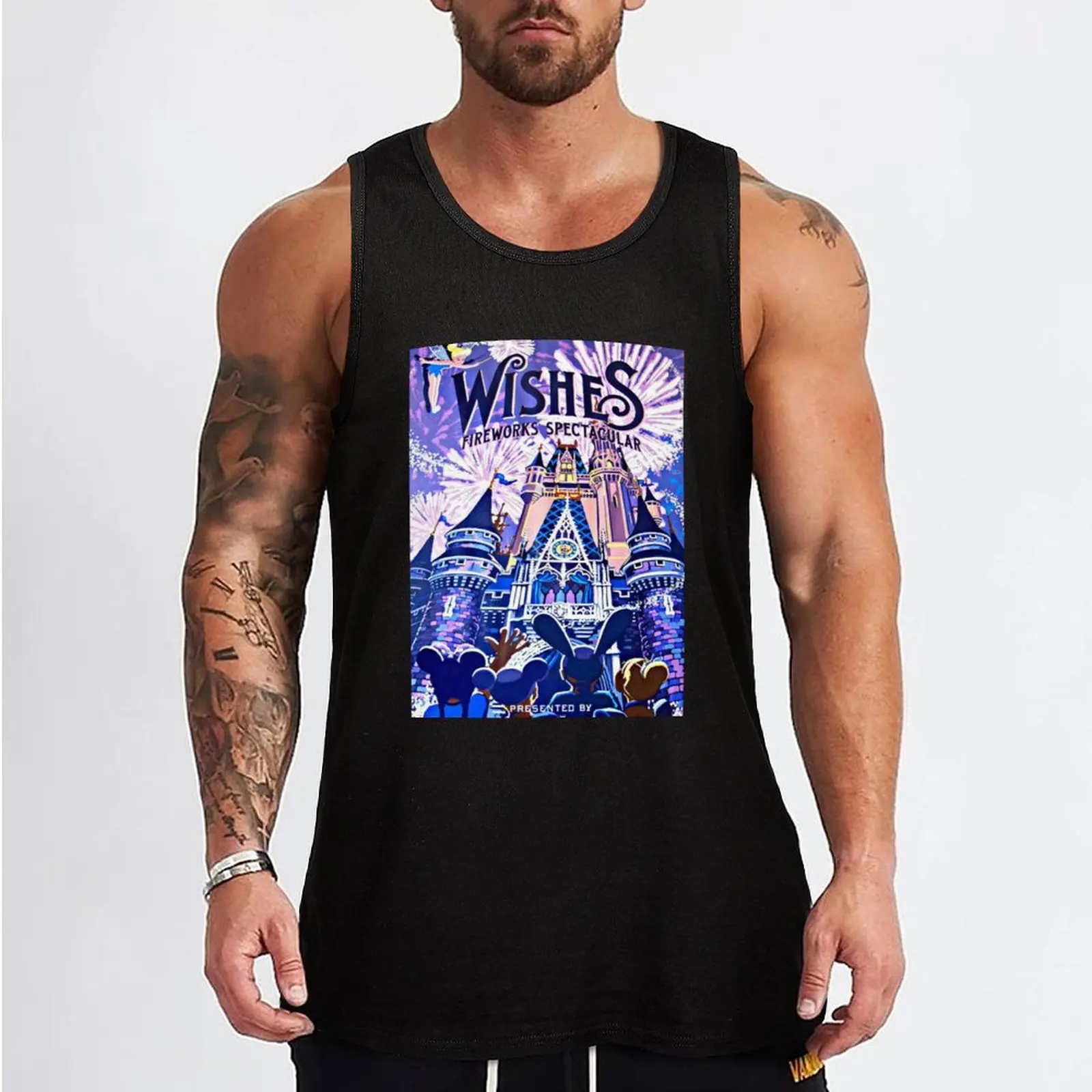 Wishes! Nighttime Spectacular Poster Tank Top Working vest sleeveless shirt man basketball sexy clothes men