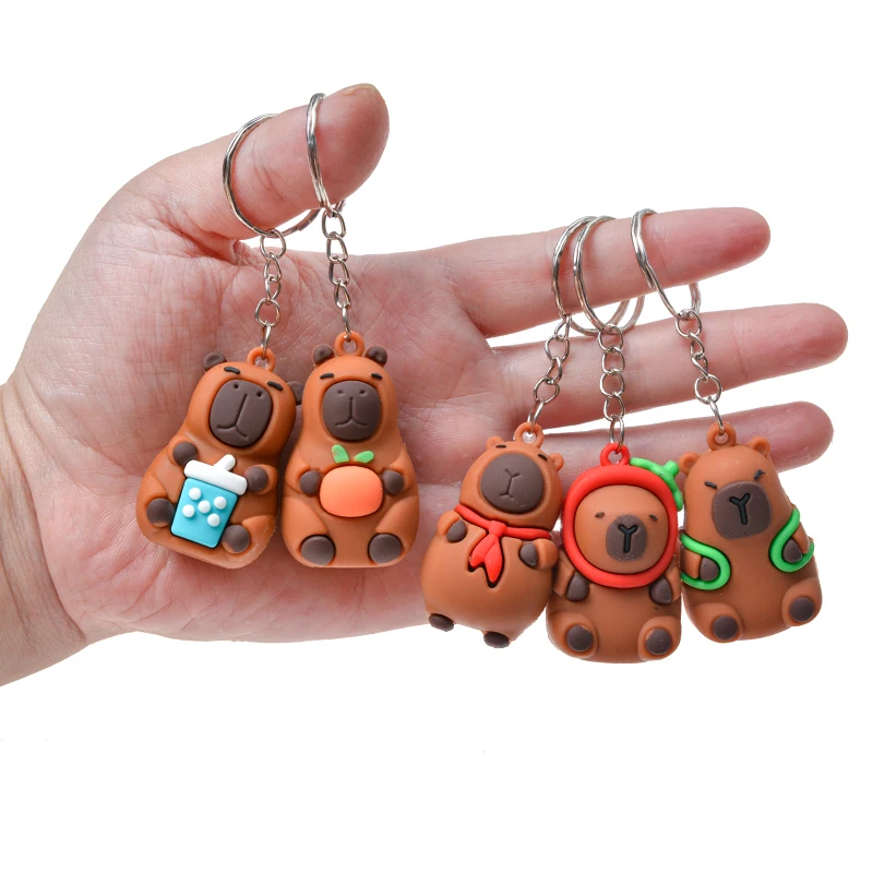 Hot Selling 24 Pcs/Box Capybara Interest Blind Box Cartoon Adorkable Doll Pendant Keychain Student Toy Children\'s Gift