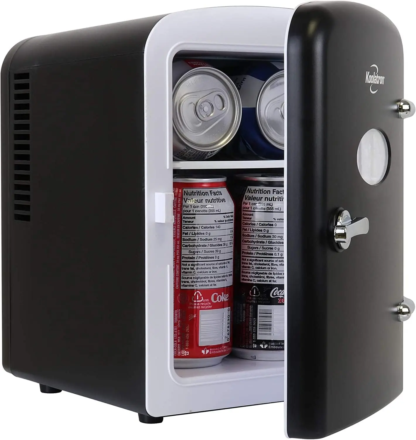 New retro Mini Portable Fridge, 4L Compact Refrigerator for Skincare, Beauty Serum, Face Mask, Personal Cooler,12V and AC