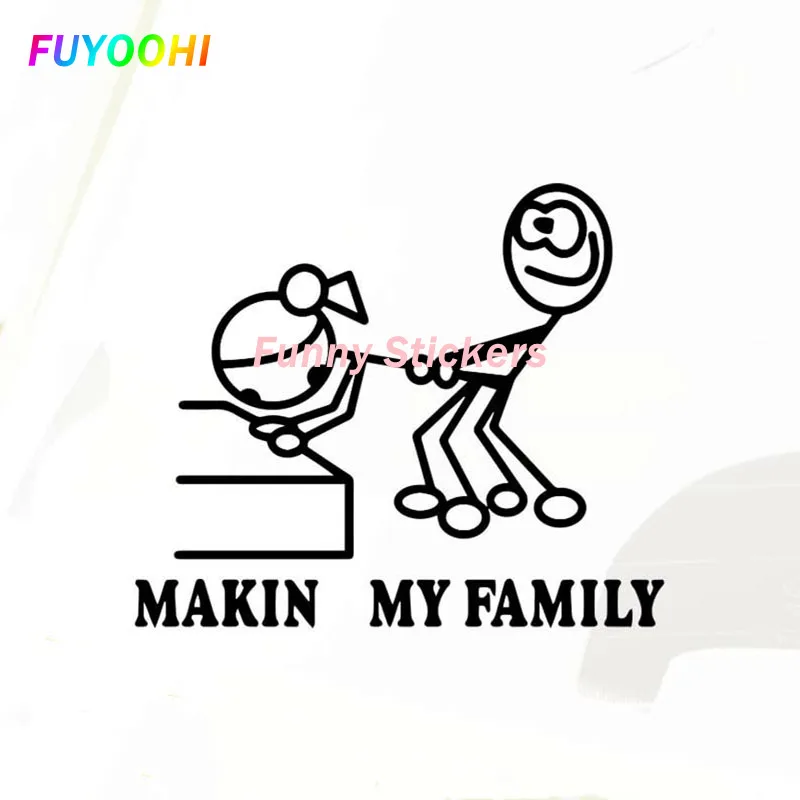 FUYOOHI Exterior/Protection Funny Stickers Bargain Max Decals - Making My Family Parody Funny Sticker Notebook Car Laptop