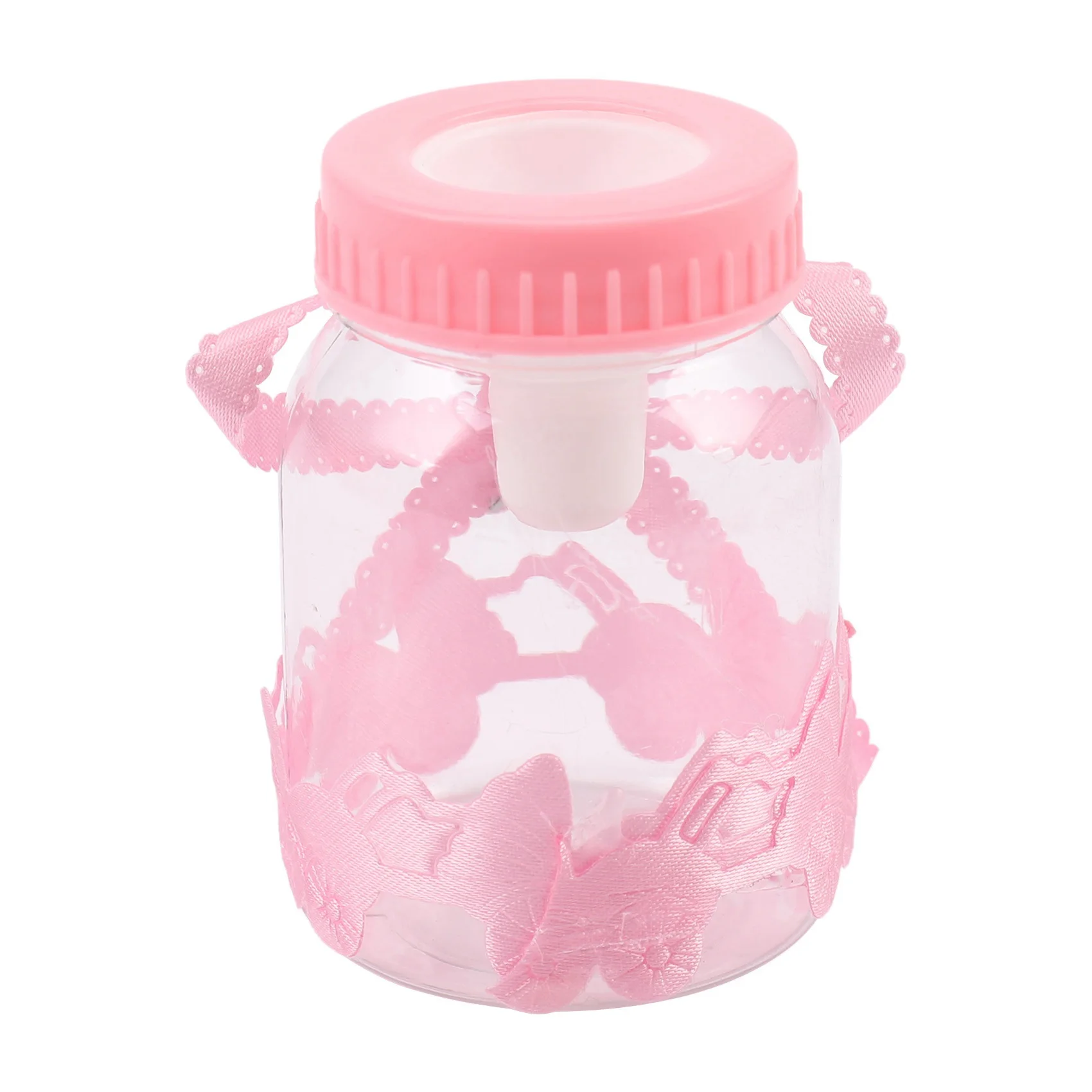 ABVC 48 X Baby Bottle Mini Baby Bottle 4X9cm Rhinestone Pink Bear Gift Favor Baby Girl Baby Baptism