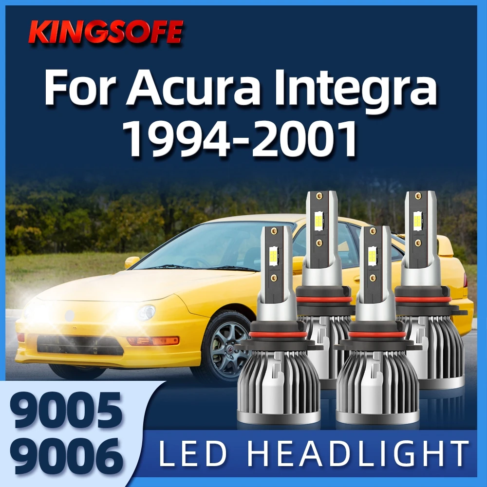 

26000LM LED Car Headlights Auto 9005 HB3 9006 HB4 Bulb Turbo Headlamps For Acura Integra 1994 1995 1996 1997 1998 1999 2000 2001