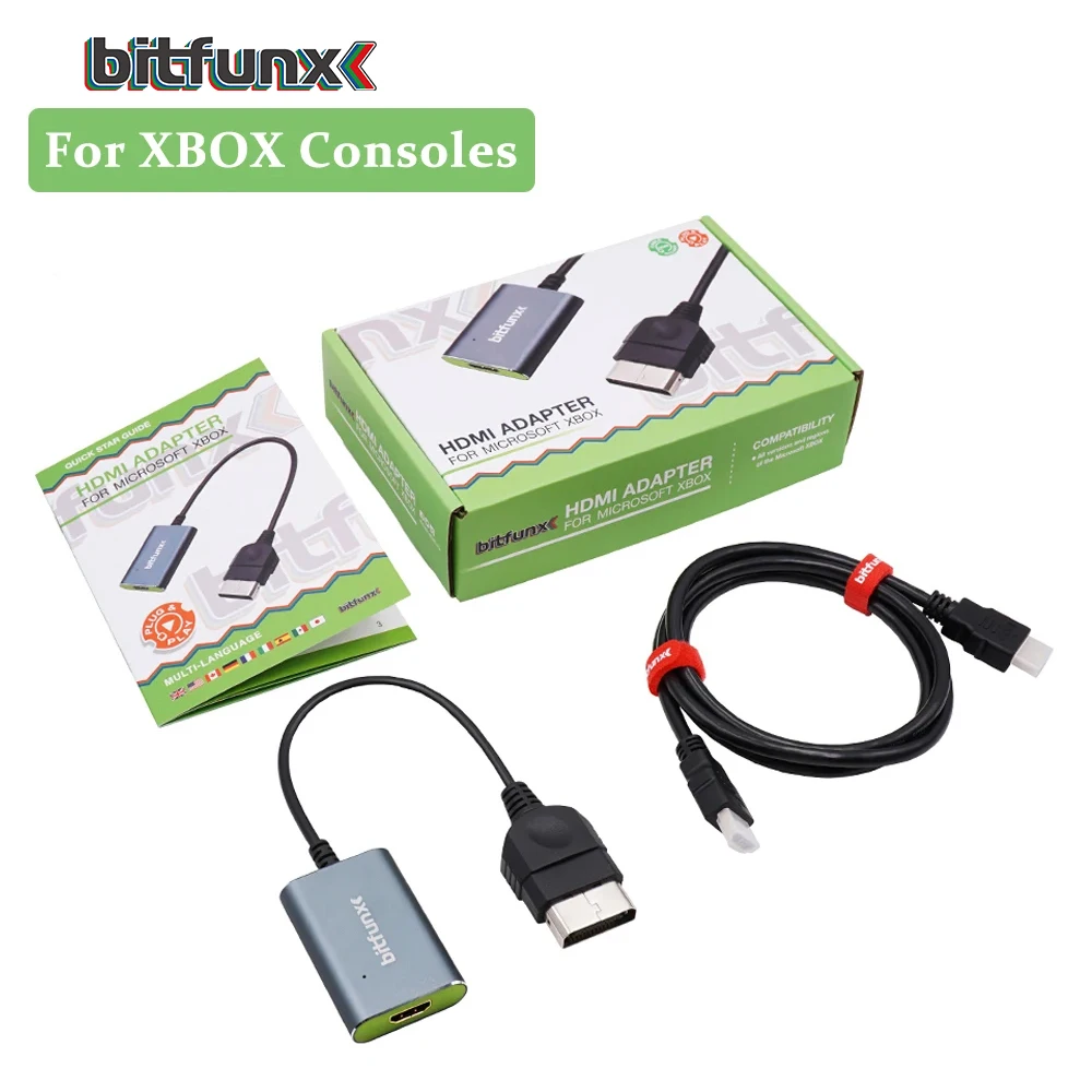 

BitFunx High Definition HDMI Converter Adapter For Microsoft XBOX Retro Game Consoles Support Display 480p/ 720p/1080i Modes