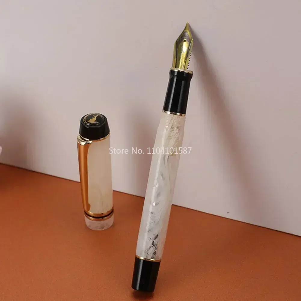 

New Smooth Kaigelu 316 Acrylic Fountain Pen Blue Brown White Marble Amber Pattern Ink Pen Writing Gift For Students Office Busin