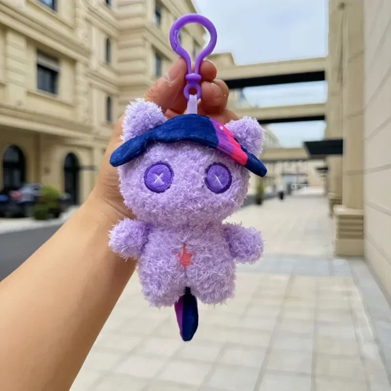 Kawaii My Little Pony Twilight Sparkle juguete de peluche Fluttershy Pinkie Pie muñeco de peluche de dibujos animados colgante lindo bolso llavero muñeca