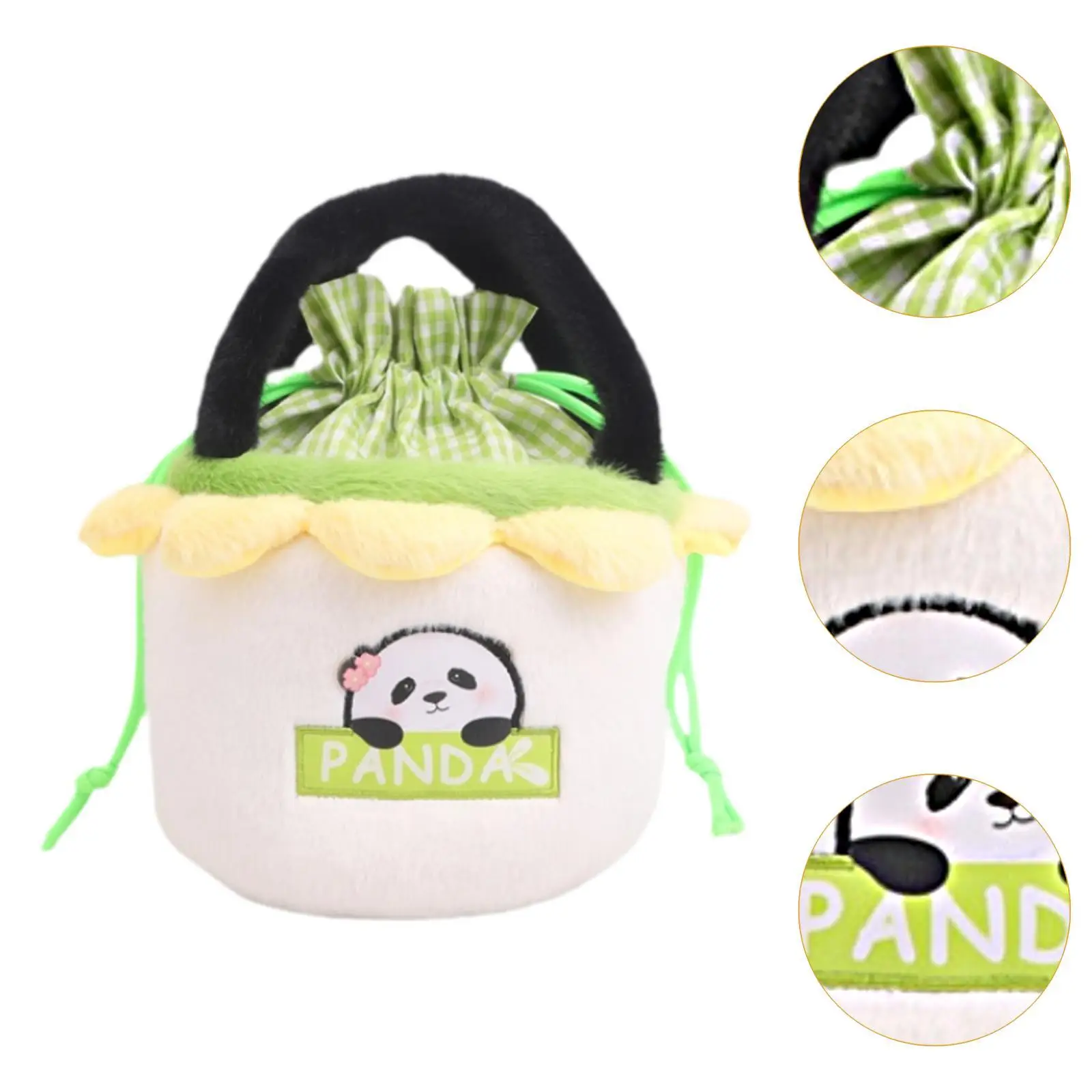 Plush Handbag Portable Cute Animal Bucket Bag for Vacation Shopping Dating