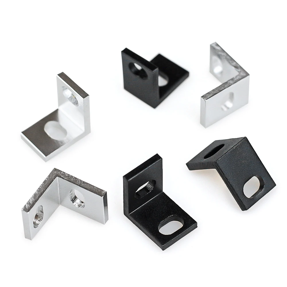 4Pcs Single Double Triple Universal L Type Support Brackets Fitting Angle Aluminum Connector for Aluminium Profile