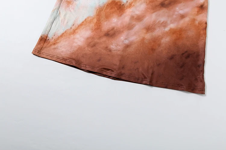 Weird Puss Art Print Sling-Kleid, Damen, Spitze, Patchwork, tiefer Ausschnitt, rückenfrei, hohe Taille, Robe, Midnight Club Party, modisch, langes, figurbetontes Kleid – Detail 8