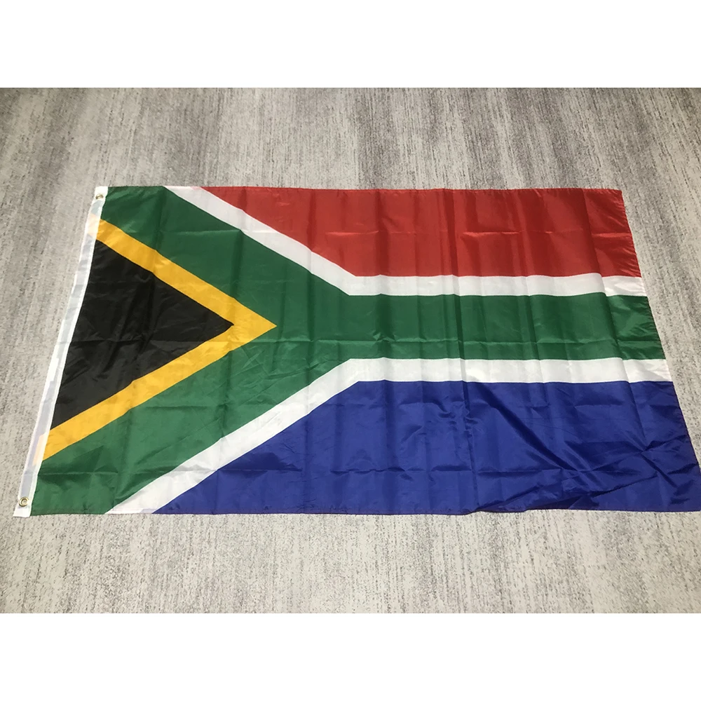 south Africa flag 90X150cm double penetration polyester hanging banner ZA RSA SA South Africa Flag for indoor outdoor decoration