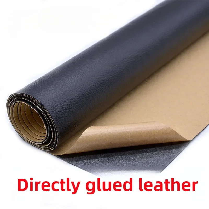 Lychee Leather Fabrics Self-adhesive for Sofa Car Interior Patch PU Adhesive Fabric Repair Cars Upholstery Seat Armchair Quilted