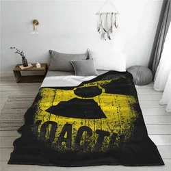 Chernobyl Let's Get Radioactive Flannel Blankets Nuclear Radiation Russia Throw Blanket for Home 125*100cm Plush Thin Quilt