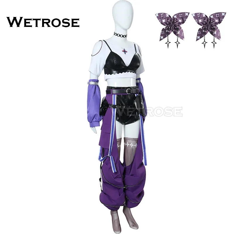 zizi 2025 【Wetrose】 Kikirara Vivi Cosplay Costume Outfit Hololive DEV_IS Glow Flow Vtuber Full Set Wig Halloween Xmas