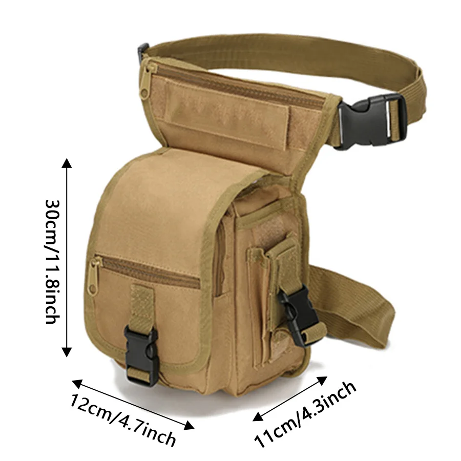 Outdoor multifunctional leg bag training leg bag training waist bag military fan cycling leg hanging bag waterproof camouflage b