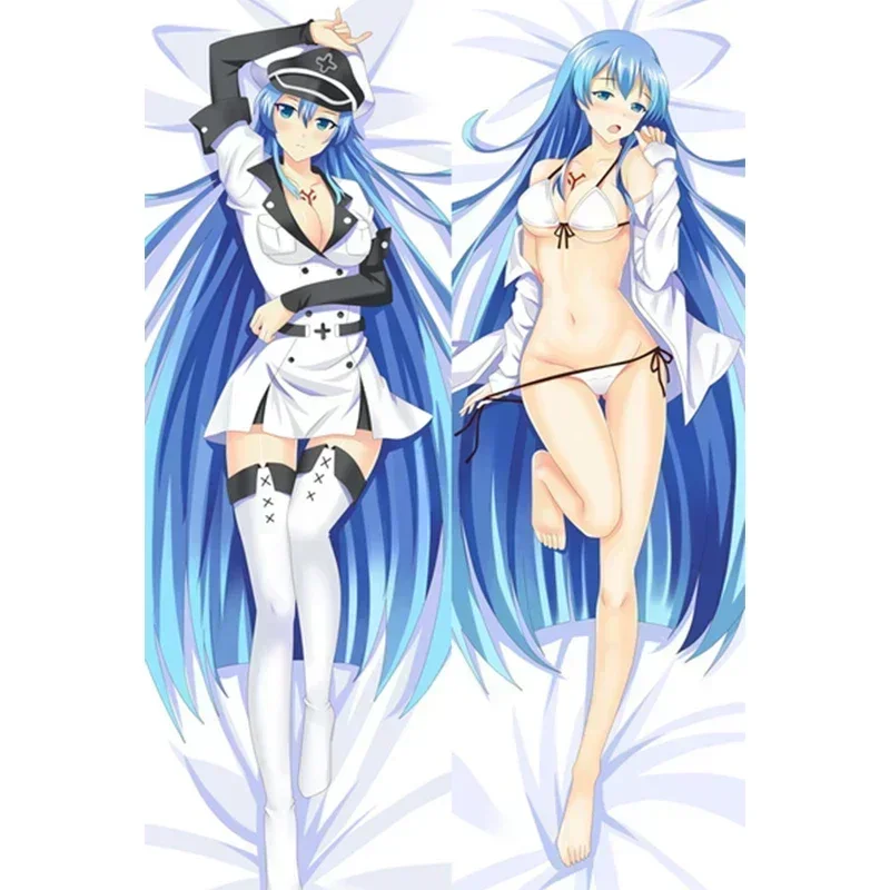 

60x180cm Japanese Anime Akame ga KILL! Esdeath Akame Dakimakura Body Pillow Case Esdese Fullbody Hugging Cushion Cover Otaku