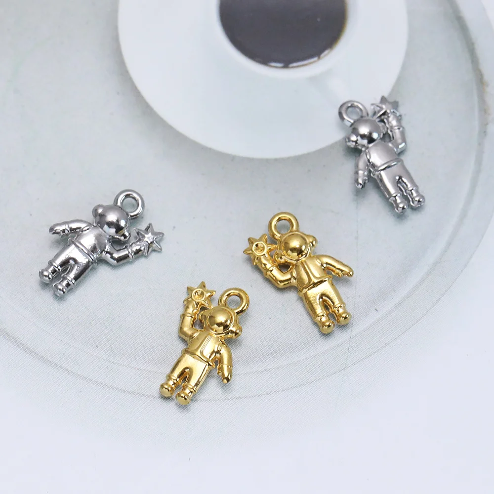 

Cordial Design 100Pcs 12*16MM Hand Made/Charms For Necklace/Stainless Steel/Astronaut Shape/Jewelry Findings/DIY Pendant #195236