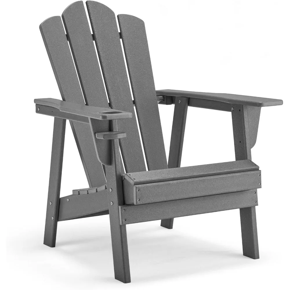 

Adirondack Chair - Durable HDPE Poly Lumber All-Weather Resistant, Oversized Balcony Porch Patio Outdoor Chair for Lawn