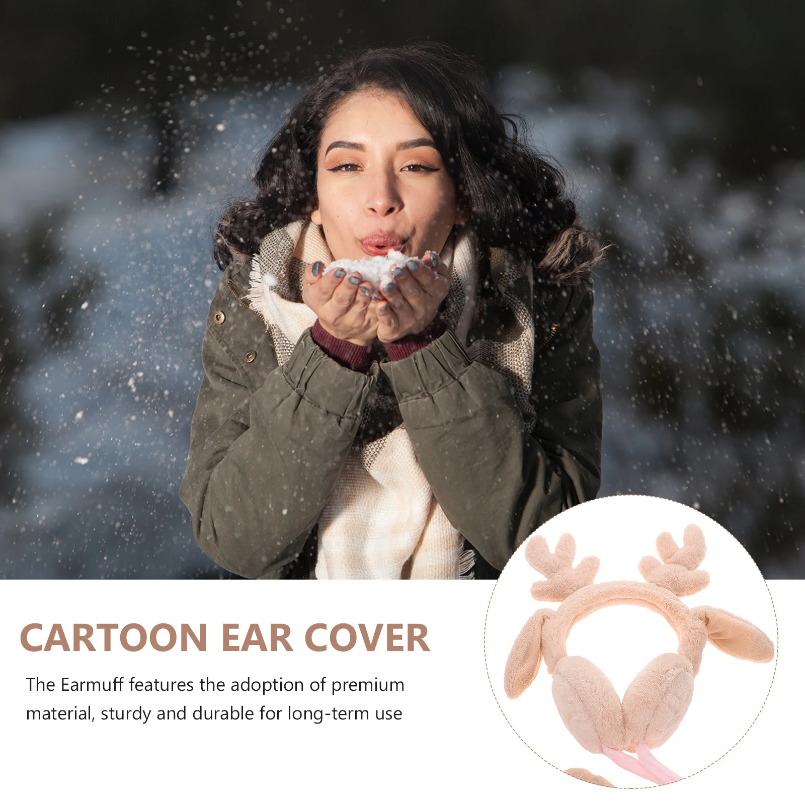 غطاء أذن دافئ لغطاء الأذن الشتوي، ناعم وقابل لإعادة الاستخدام، خفيف الوزن ومريح للتخييم في الهواء الطلق والمشي لمسافات طويلة والتزلج #1