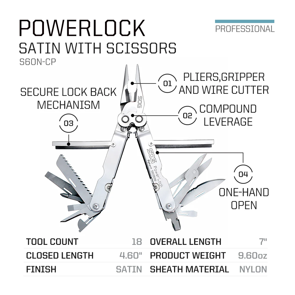 Scissors Multi-Tool 18 Tool 420 Stainless Steel Multi-Tool Camping Hunting Outdoor