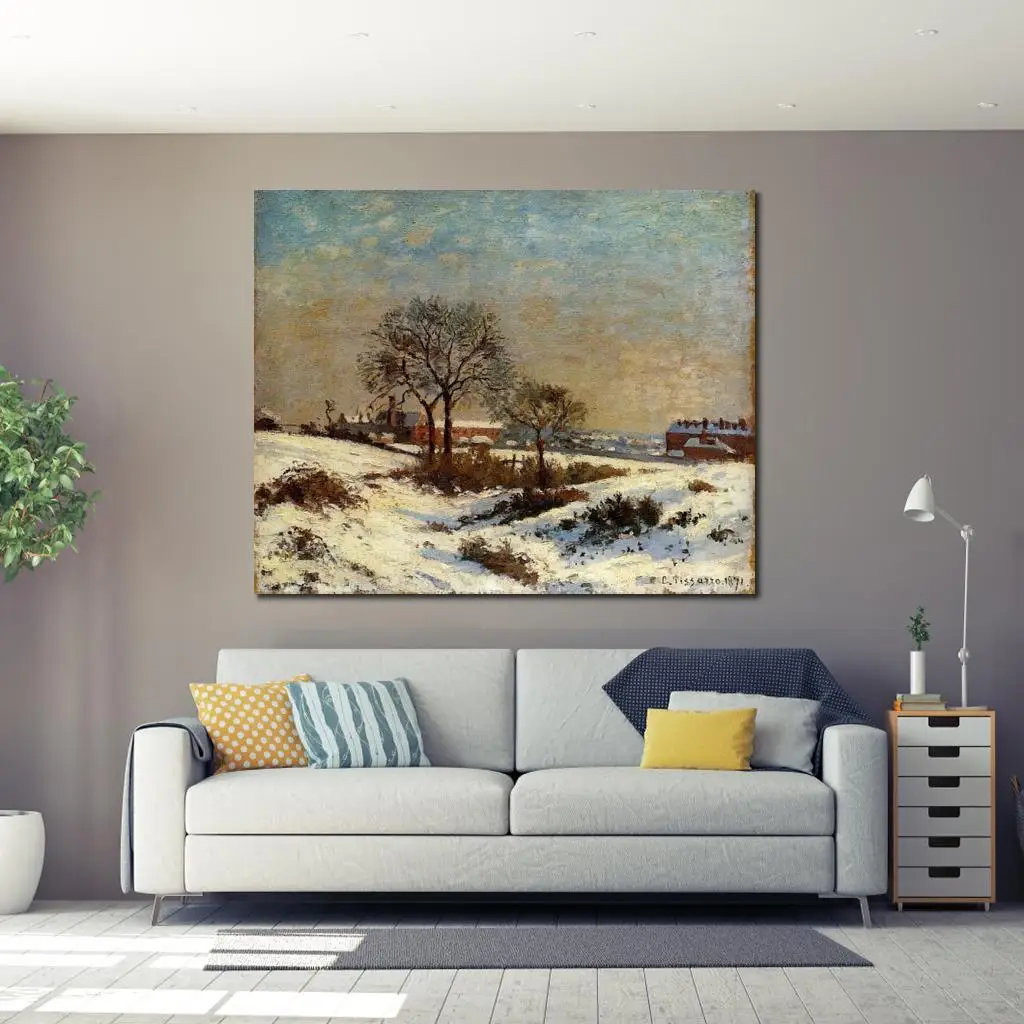 

Canvas Art Landscape Under Snow Upper Norwood Camille Pissarro Oil Painting Reproduction High Quality Handmade