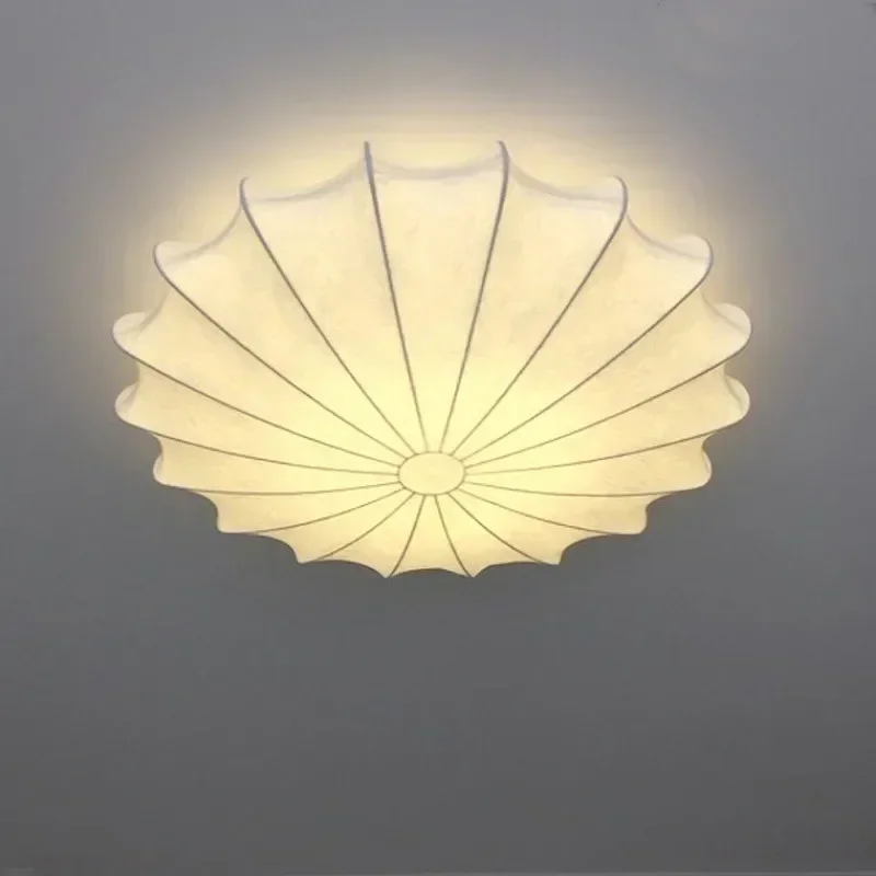 Nordic Circular Petal Design Silk Ceiling Lamps for Living Dining Room Kitchen Island Bedroom Chandeliers Home Decor Luminaires