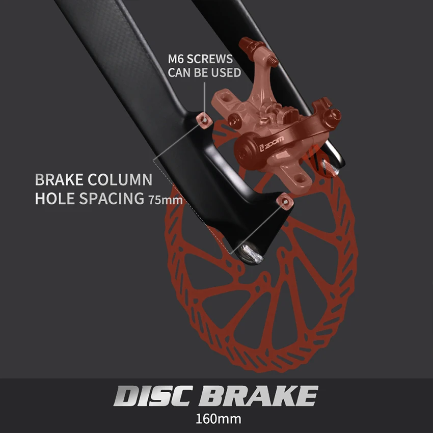 

YTYIN Original Production Toseek Straight Disc Brake 9*100mm Qr Xc Rigid Fork Mtb Carbon Bike Front Fork for Mountain Bike Parts