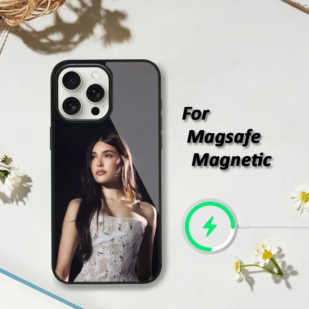 Madison Beer Singer Phone Case For iPhone 16,15,14,13,12,11,Plus,Pro,Max,Mini Magsafe Magnetic Wireless Charging