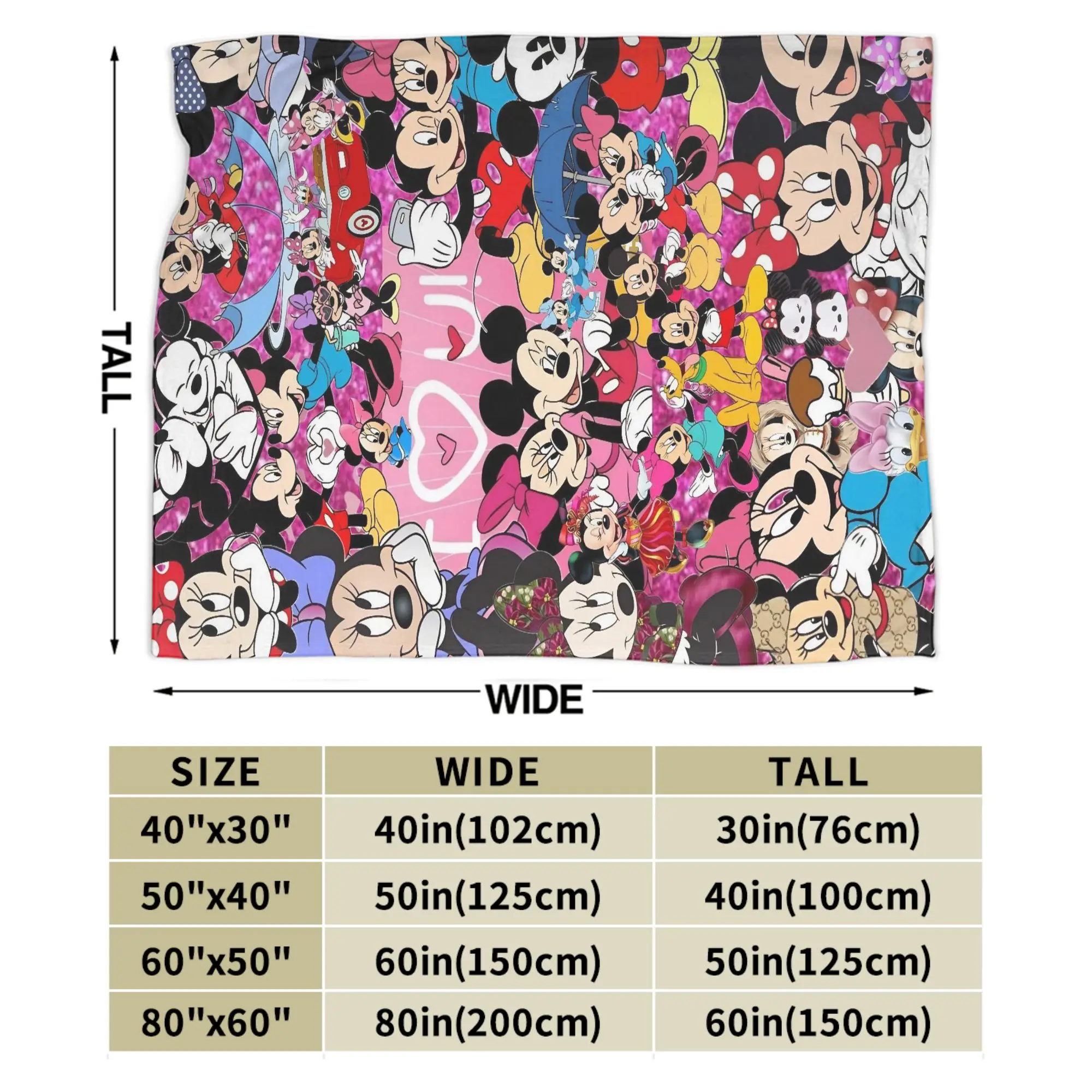 ميكي وميني الكرتون الماوس شخصية بطانية مضحك أفخم رمي بطانية لغرفة النوم ديكور الفانيلا المفرش غطاء السرير #6
