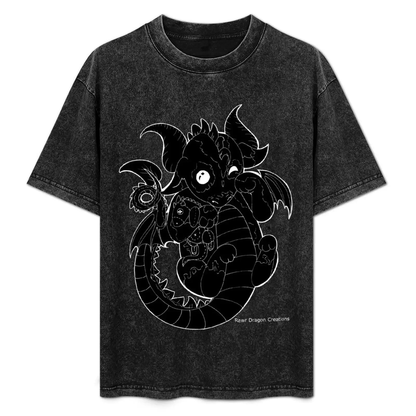 

Little Sleeper Inverted Line Art, Cute Baby Rawr Dragon Hatchling T-Shirt custom shirt T-shirts man men t shirts high quality