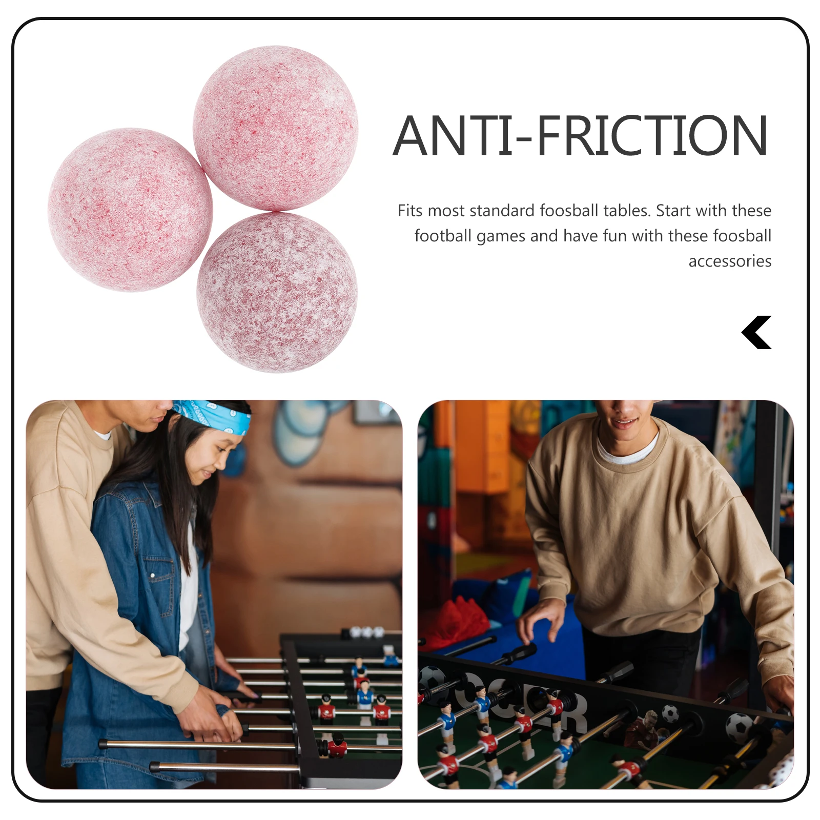 

3 Pcs Dining Table Football Machine Accessories Toddler Indoor Abs Foosball Balls Replacement Foosballs