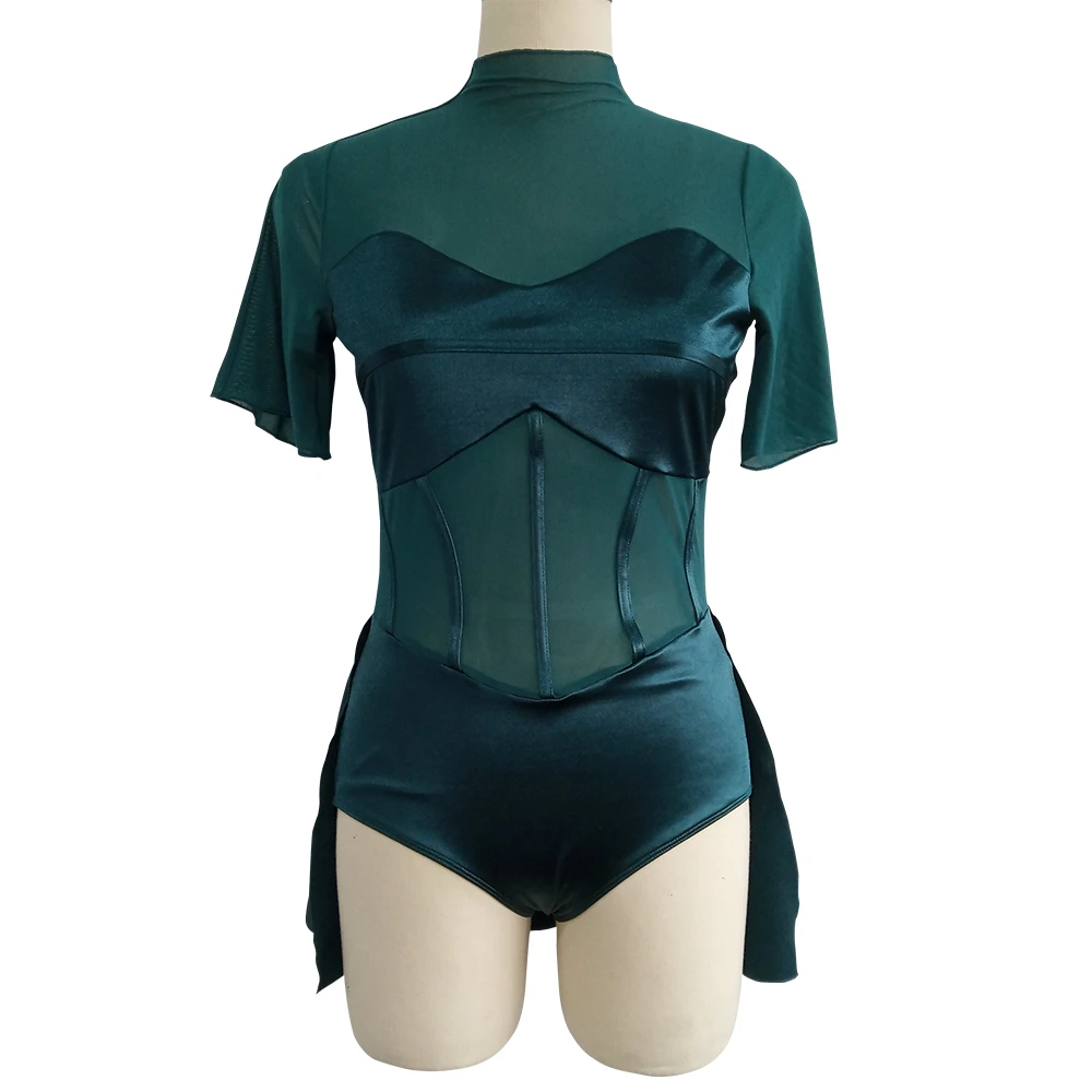 Kindermeisjes Detailhandel En Groothandel Nylon/Lycra Mesh Moderne Dans Ballet Body Suit Training Pak Dansschool Groep Performance