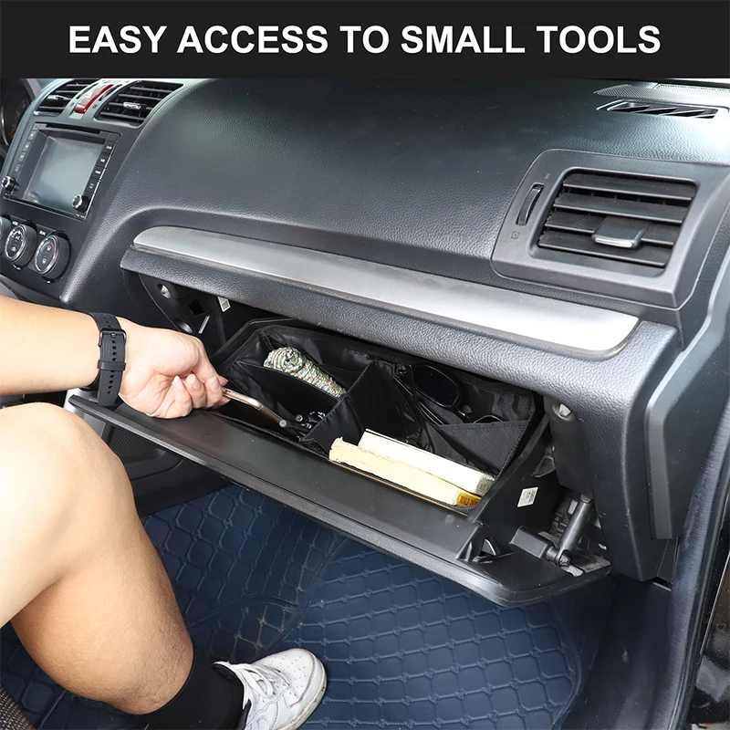

For Subaru Forester 2013-18 Oxford Cloth Car Center Console Glove Box Divider Storage Bag Organizer Box Interior Car Accessories