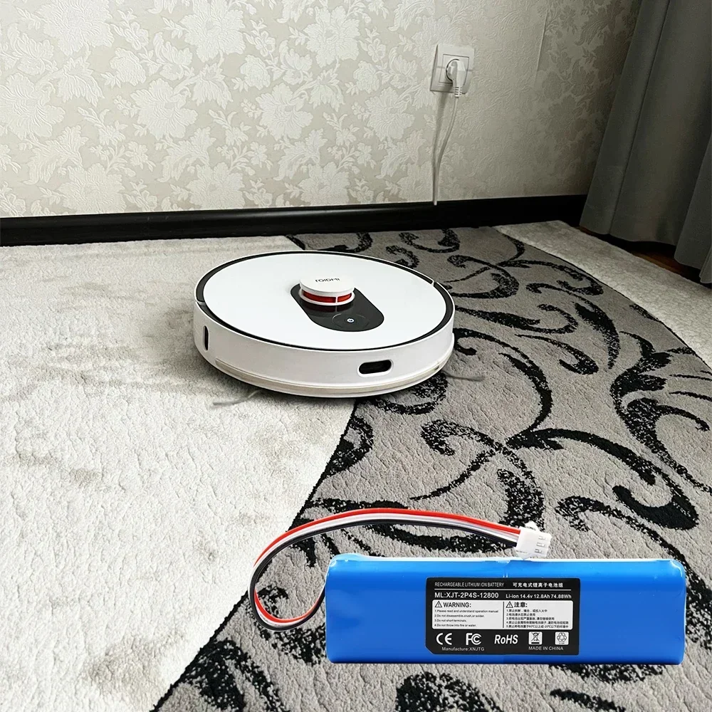 Imagem -05 - Recarregável Li-ion Robot Aspirador de pó Bateria 12800mah Xiaomi s9 Roidmi Eve Plus Lydstro r1 Xiaomi