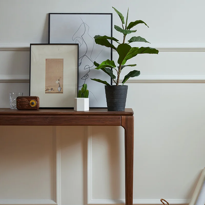 Nordic Solid Wood Console Table for Temple Extremely Narrow Tables with Drawers Light Luxury Simple Console Tables for Hallway