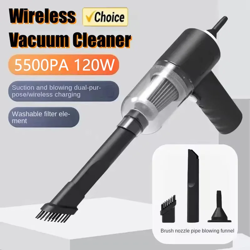 3 In 1 Integrated Suction And Blowing Vacuum Combination Vacuum Cleaner USB Charging Small Car Household Vacuum Cleaner NEW