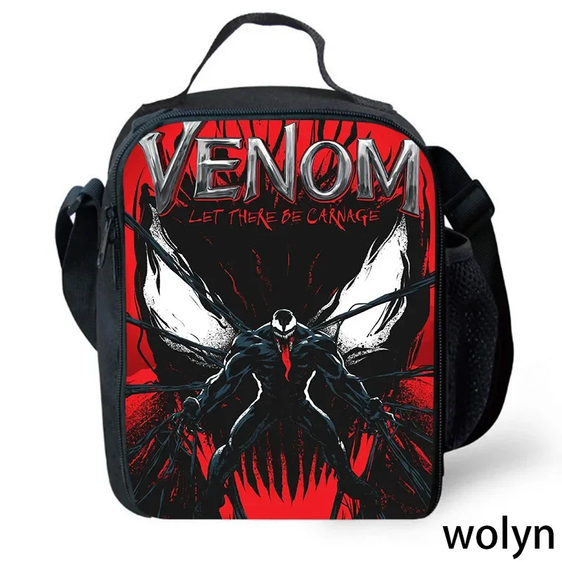

venom Lunch bags for Child,Cartoon venom School Picnic Bags for Girls Boys,Kids Insulation Cooler Bags for Aged 4-10 years