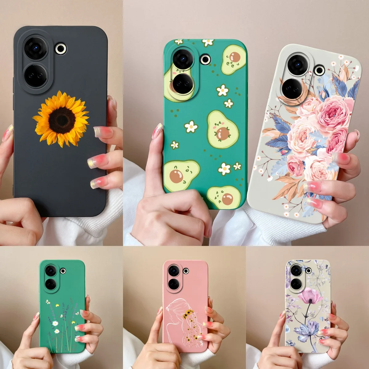 For Tecno Camon 20 20 Pro 20 Premier 4G 5G Case Beautiful Flower Silicone Liquid Fashion For Tecno Camon20 20Pro 20Premier Coque