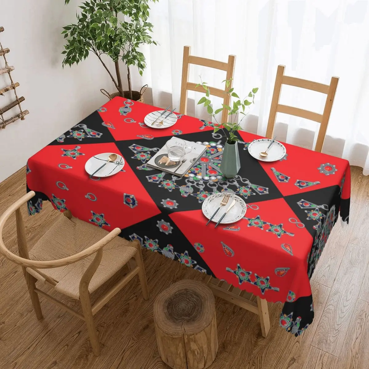 Rectangular Kabyle Jewelry Table Cloth Oilproof Tablecloth Outdoor 40