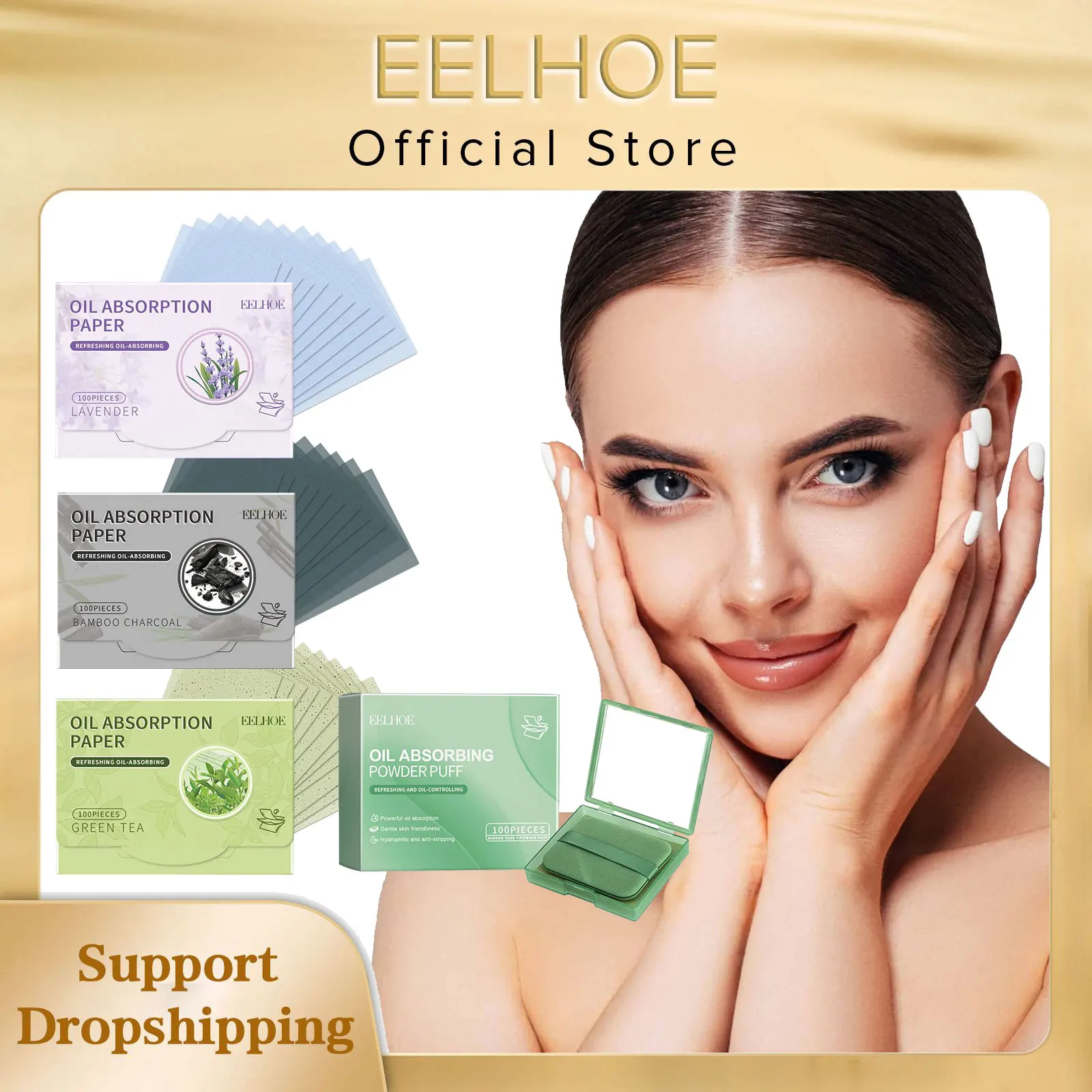 Oil Blotting Paper Sheets for Face Cleaning Matting Face Wipes Set Professional Facial Cleaning Oil-Absorbing Paper Makeup Tools