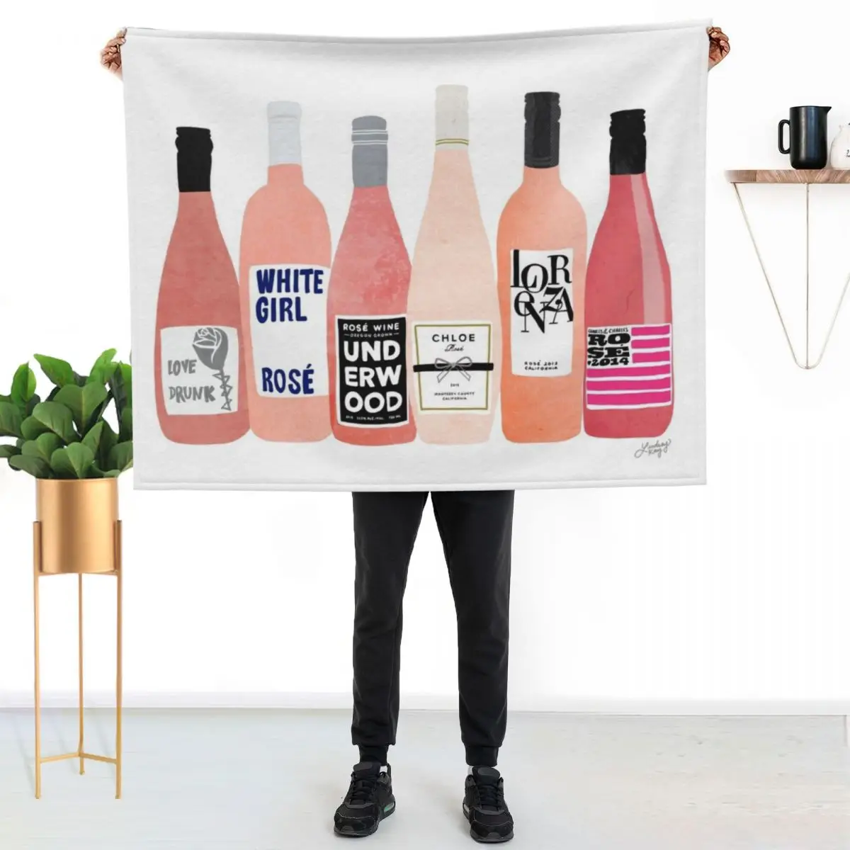Rose Bottles Throw Blanket Thins for winter For Baby Loose Luxury Designer wednesday Blankets