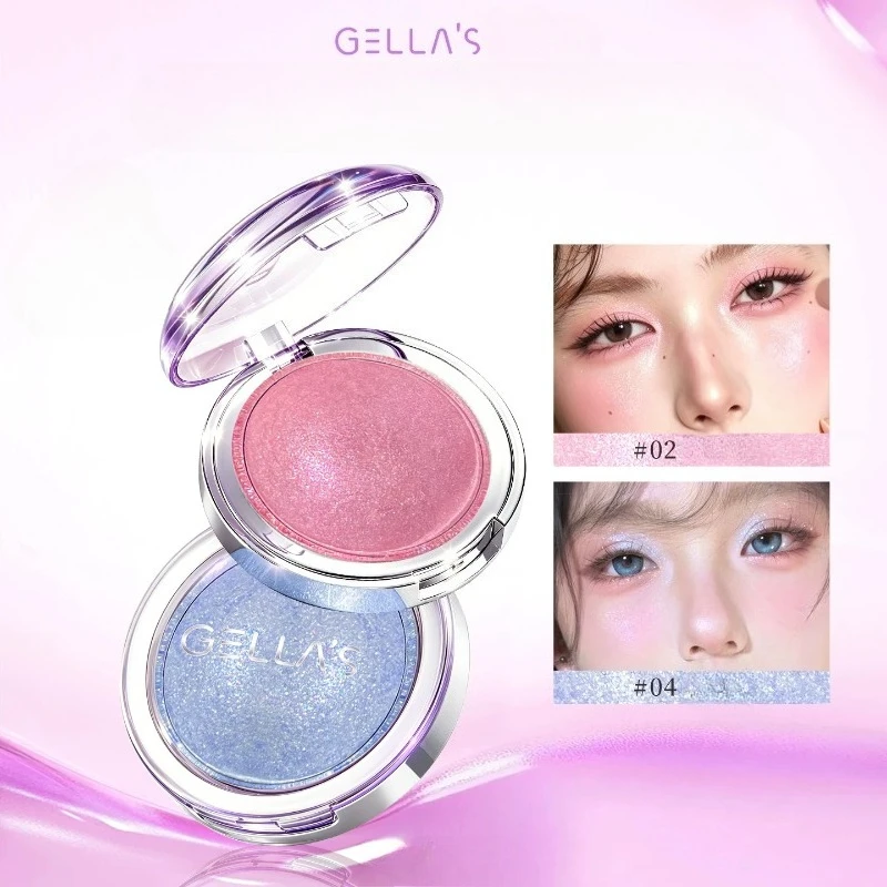 Gella's Galaxy Sparkle Potato Mud Matte Pearl Fine Shimmer Face Lockbone Brightening Highlighter Powder Long-lasting Makeup